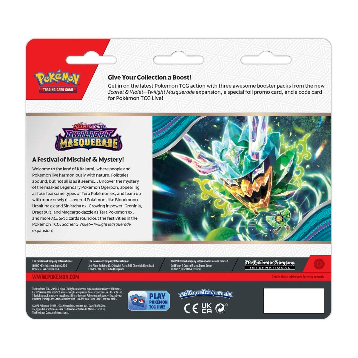 Pokémon Scarlet & Violet: Twilight Masquerade 3 Booster Packs & Snorlax Promo Card