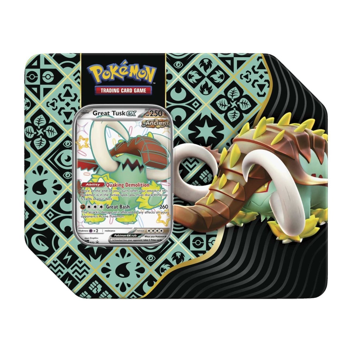 Pokémon Paldean Fates Tin - Shiny Great Tusk ex