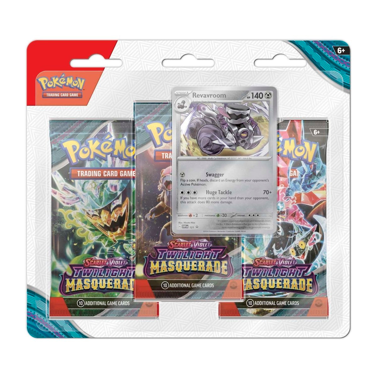 Pokémon Scarlet & Violet: Twilight Masquerade 3 Booster Packs & Revavroom Promo Card