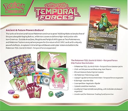 Pokemon Scarlet & Violet: Temporal Forces Elite Trainer Box - Iron Leaves