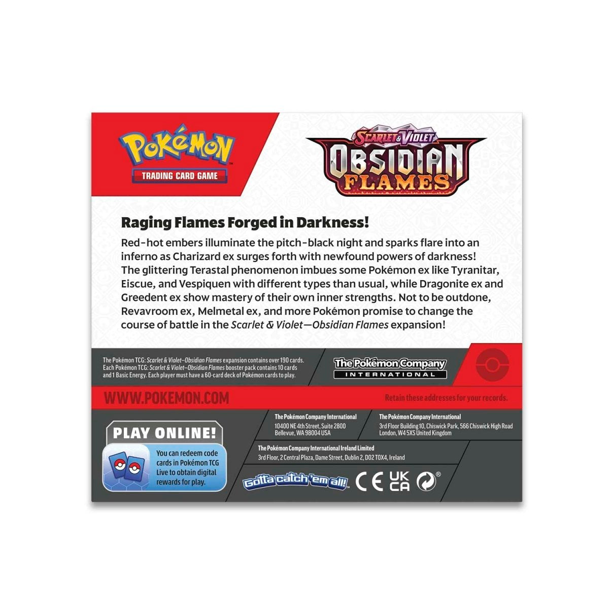 Pokemon Scarlet & Violet: Obsidian Flames Booster Pack