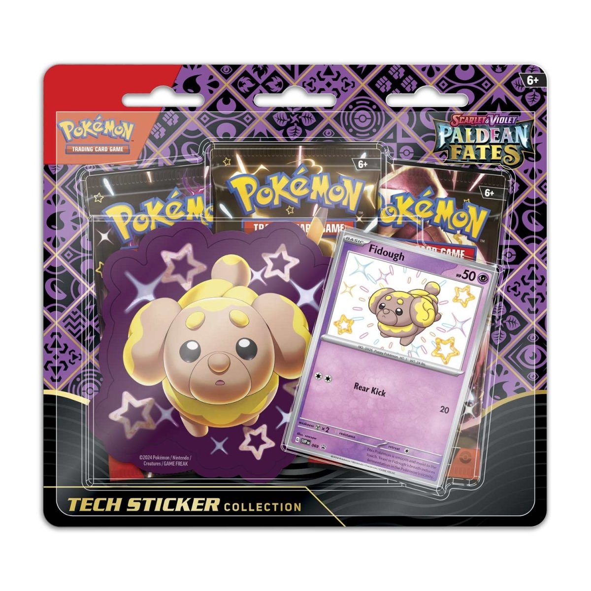 Pokemon Paldean Fates Tech Sticker Collection - Shiny Fidough