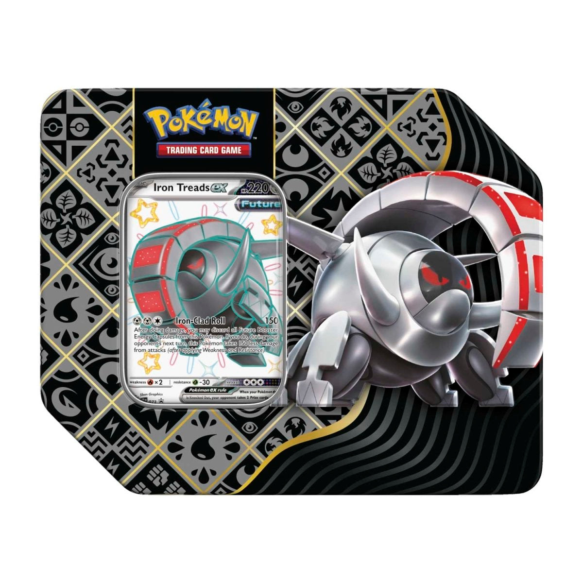 Pokémon Paldean Fates Tin - Shiny Iron Treads ex