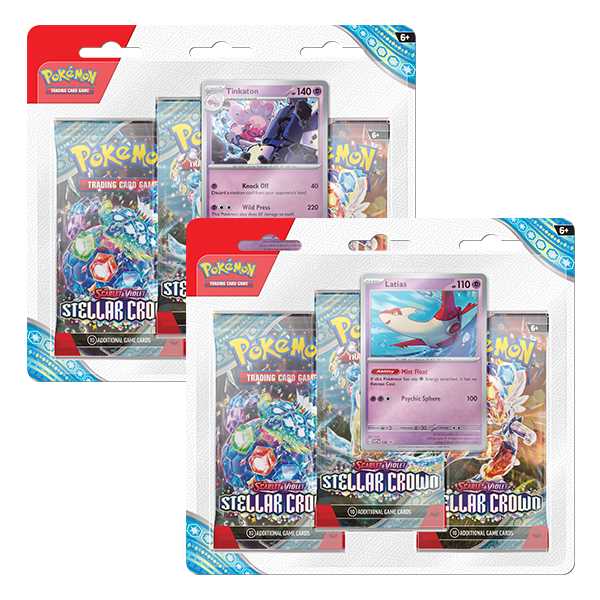 Pokémon Scarlet & Violet: Stellar Crown 3 Booster Packs & Latias Promo Card